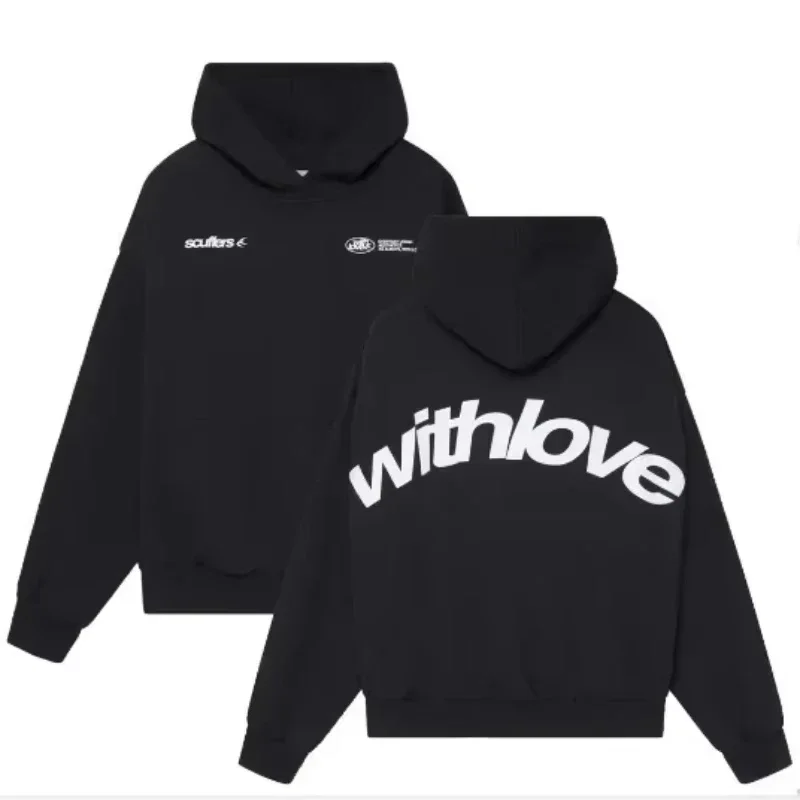 2025 고품질 까마귀 Withlove 커플 Tokio 호텔 인쇄 된 여성 풀오버 Kaulitz 패션 럭셔리 여성 후드 티셔츠