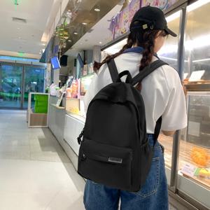 여성 Schoolbag 방수 대용량 학교 배낭 부드러운 지퍼 솔리드 컬러 십대 소녀 캐주얼 데이 팟 가방 학생 공급