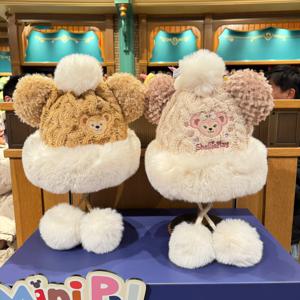 상하이 디즈니랜드 겨울 크리스마스 Duffy & Friends 니트 따뜻한 면 모자 - 여자친구를 위한 완벽한 선물