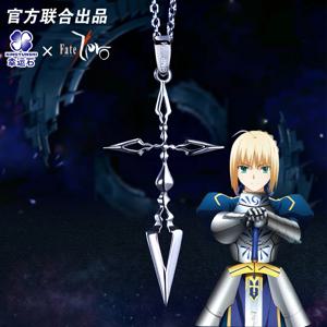 Fate Zero 세이버 펜던트 실버 925 스털링 크로스 쥬얼리 목걸이 애니메이션 역할 Emiya Kiritsugu 피규어 모델