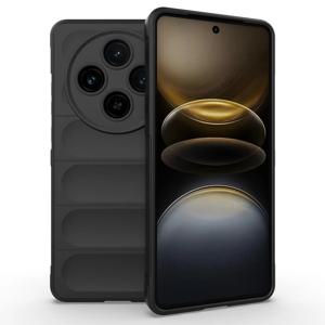 Vivo X100s 5G 케이스 낙하 방지용 유연한 TPU 휴대폰 뒷면 커버 - 블랙