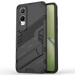 OnePlus Nord CE4 Lite 5G / Oppo K12x 5G (중국) 케이스 킥스탠드 하이브리드 하드 PC 소프트 TPU 폰 커버 - 블랙