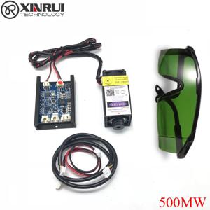TTL PWM 제어 포커싱 튜브 다이오드 및 고글 포함, 블루 퍼플 레이저 모듈 조각, 500MW, 405NM