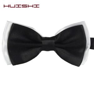 HUISHI 검은 나비 넥타이 남성 솔리드 컬러 결혼 나비 넥타이 남성용 캔디 컬러 나비 넥타이 두 톤 Bowtie 나비