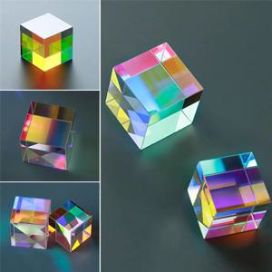 광학 유리 X 큐브 이색성 큐브 디자인 큐브 프리즘 RGB 결합기 분배기 교육 선물 클래스 물리학 교육 장난감