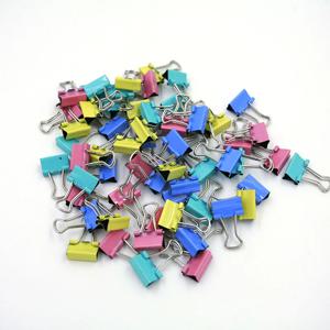 60 팩 15mm 작은 색상 금속 페이지 클립, 메모 바인더 홀더 사무실 정리 용품