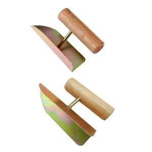 코너 흙손 벽돌 손 흙손 마른 벽에서 나온 마무리 건설 도구 나무 손잡이 퍼티 흙손 작은 마른 벽에서 나온 코너 도구