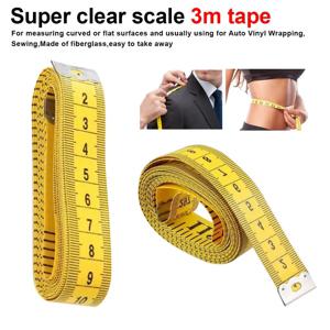 최고 품질 내구성 소프트 3 미터 300 CM 바느질 재단사 테이프 신체 측정 눈금자 양재
