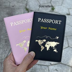 개인화 된 Pasport 이름 여권 커버 여권 Pu 가죽 여행 지갑에 대 한 킹 퀸 크라운 케이스