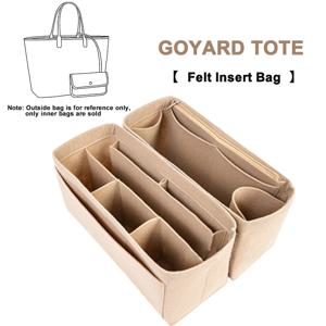 EverToner 펠트 인서트 주최자 Goyard GM PM 미니 토트 백 여성용 핸드백 내부 지갑 여행용 화장품 라이너 백 셰이퍼