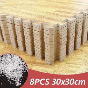 나무 바닥 소음 매트 8PCS 거품 매트 놀이 매트 30x30cm 아기 매트에 대 한 나무 활동 매트 두꺼운 1.2cm Tatame 놀이방 매트 퍼즐 매트