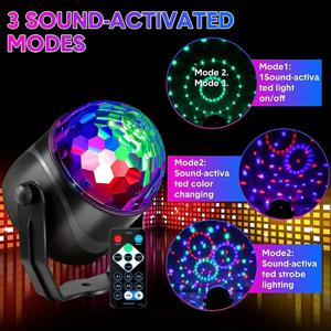 사운드 활성화 회전 디스코 빛 다채로운 LED 무대 조명 5V RGB 레이저 프로젝터 램프 DJ 파티 조명 홈 KTV 바 크리스마스