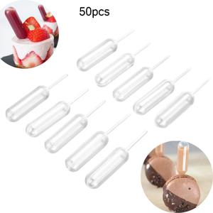 딸기 컵케익 아이스크림 초콜릿에 대한 일회용 50pcs 4ml 플라스틱 짜기 전송 피펫 Dropper