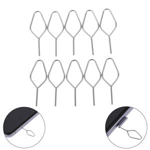 10Pcs 범용 금속 전화 Sim 카드 트레이 핀 꺼내기 제거 도구 바늘 오프너 바늘 오프너 이젝터