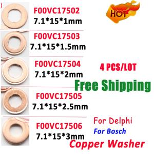 9001-850C 4 PCS F00VC17502 F00VC17503 F00VC17504 F00VC17505 F00VC17506 Delphi BOSCH 용 디젤 인젝터 구리 와셔 심