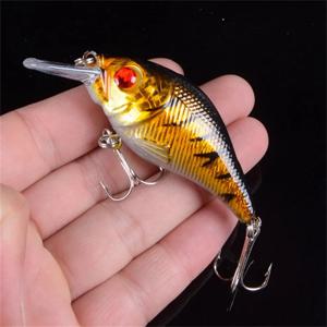 3D 눈 7.5cm 10.2g 하드 VIB 미끼 낚시 미노우 미끼 트레블 후크 싱킹 크랭크베이트 워블러 낚시 태클