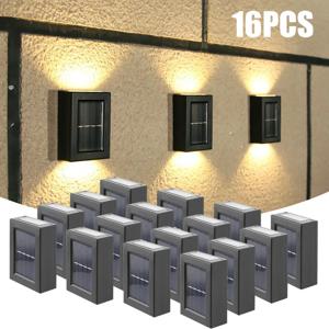 1-16PCS 태양 램프 야외 LED 조명 IP65 정원 장식에 대 한 방수 발코니 마당 거리 벽 장식 램프 원 예 빛