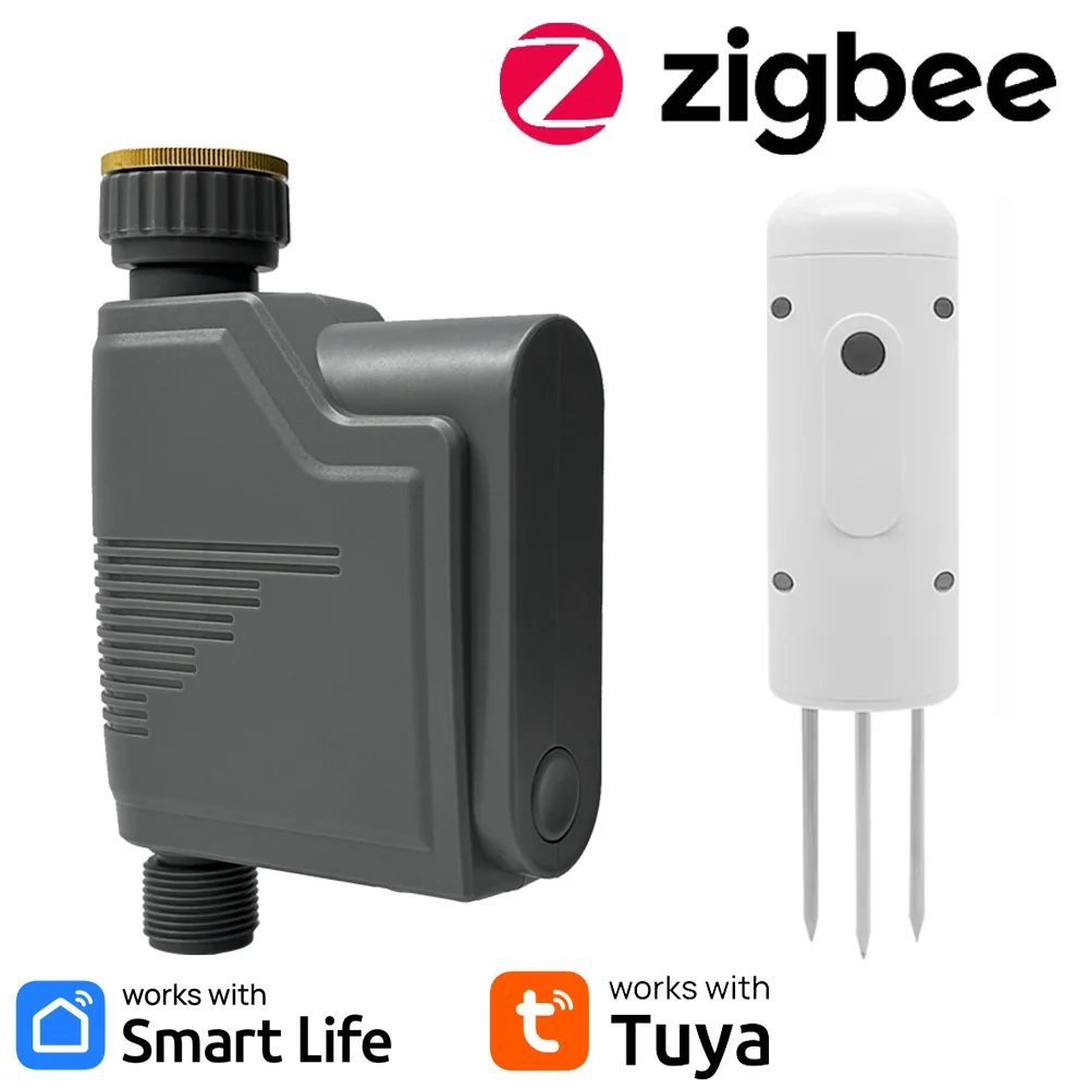 Tuya Zigbee 워터 밸브 또는 Zigbee 토양 수분 측정기 온도 습도 테스터 정원 심기 용 식물 모니터 감지기