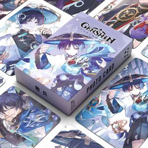 상자 애니메이션 카드 Genshin 캐릭터 시리즈 게임 컬렉션 카드 50개