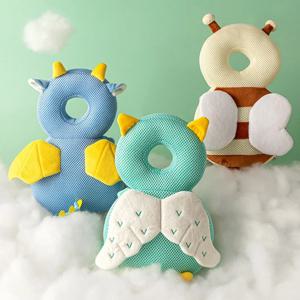 1-3 유아 아기 머리 보호대 통기성 텐셀 뒤 보호대 쿠션 뒤로 부상당한 만화 보안 베개 방지