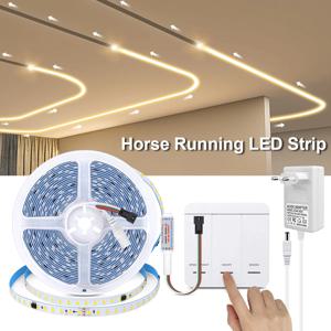 10m/롤 WS2811 경마 LED 스트립 120Leds/M DC 24V 흐르는 물 흐르는 빛 테이프 픽셀 주소 지정 가능 유연한 선형 램프