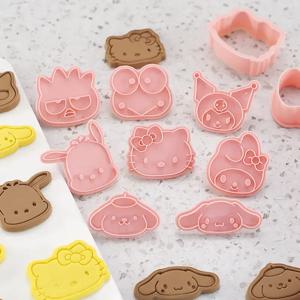 헬로 키티 만화 쿠키 커터 세트 Sanrio 귀여운 그림 Kuromi Cinnamoroll 모델링 디저트 금형 주방 용품 도구