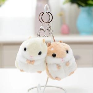 봉제 인형 동물 어린이 장난감 열쇠 고리 박제 10cm 햄스터 펜던트 카와이 인형 어린이 어린이 크리스마스 선물 가방 인형 아기