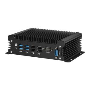 팬리스 산업용 미니 PC 인터코어 i3 i5 i7 프로세서, 윈도우 10/11 리눅스 펜스 지지대, 4xUSB3.0 4xUSB2.0 2xDB9 RS232