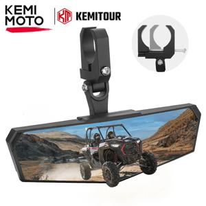 KEMIMOTO UTV 후면 거울 SXS UTV 미러 클리어 뷰(1.5 1.65-2인치 360 포함) °   조정 가능한 로우 프로파일 알루미늄 클램프