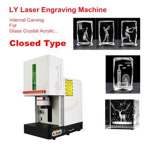 크리스탈 유리 수냉식 레이저 타각기, 3D 내부 조각기, 자외선, 보라색, 차가운 빛, UV 5W, 10W, 신제품