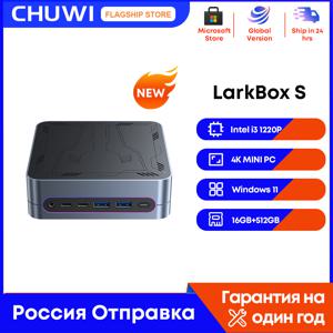 CHUWI 2024 LarkBox S 미니 PC, 인텔 코어 i3-1220P, 윈도우 11 미니 PC, 16GB DDR4 512GB PCIe M.2 SSD, 와이파이 5 BT5.1 데스크탑 컴퓨터