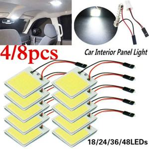 4 PCS 자동차 인테리어 액세서리 18/24/48 SMD T10 4W 12V COB 자동차 인테리어 패널 LED 조명 램프 전구 자동차 돔 라이트 자동차 패널