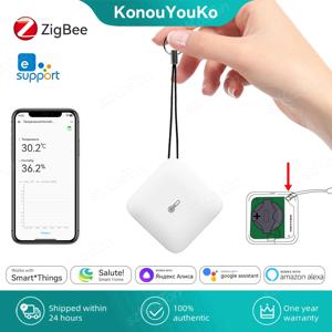 eWeLink APP Alexa Google 홈용 끈 실내 습도계 온도계가 있는 스마트 ZigBee 온도 및 습도 센서