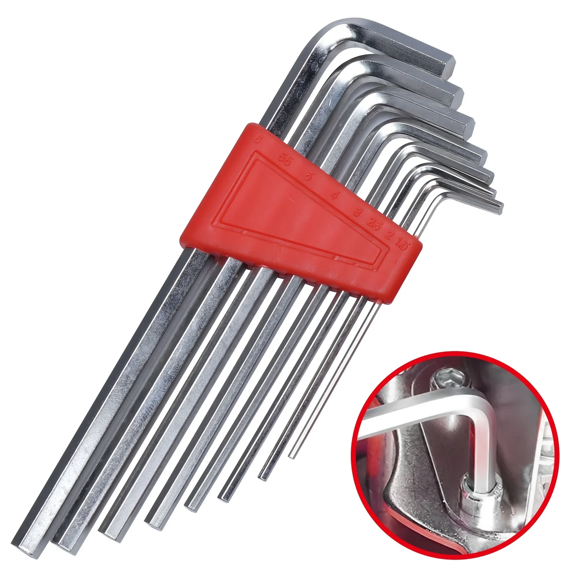 8pcs 알렌 렌치 미터법 렌치 인치 렌치 L 렌치 크기 알렌 키 짧은 팔 도구 세트 주머니에 휴대하기 쉬운