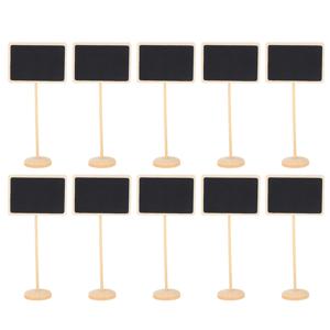10 Pcs 미니 칠판 로그인 나무 메시지 보드 작은 칠판 미니 메모 보드 지울 수있는 탁상 장식 프리젠 테이션 용품