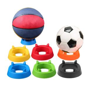 볼 스탠드 농구 축구 볼 브래킷 거치대, 4 코너 랙 지지대 베이스, 배구 럭비 디스플레이 스탠드, 1 개