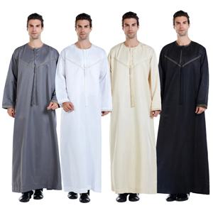 이슬람 이슬람 남성 의류 아랍어 두바이 전통 Abaya 드레스 Kaftan 터키어 라마단 Bairam Eid기도 Jubba Thobe 긴 가운