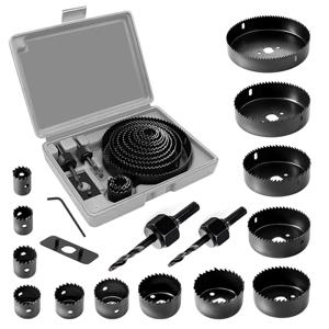 19-127mm 구멍 톱 세트 톱 컵 목재 크라운 드릴 마른 벽에서 나온 목재 PVC 플라스틱 밀도 보드 금속 목공 도구