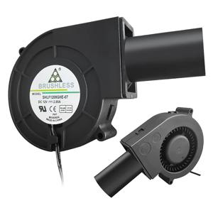 대형 풍량 12V 2.85A 터보 팬 바베큐 Woodstove 더블 볼 높은 공기 흐름 송풍기 110V 220V AC 전원 팬 바베큐 팬