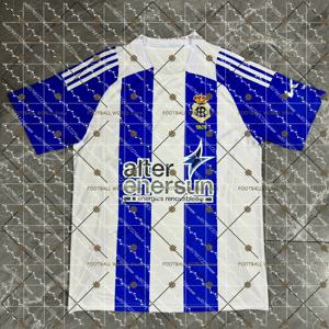 24-25 Huelva 유니폼 레크리에이션 Huelva 홈 및 어웨이 반팔 인기 없는 팬 에디션 남성용 및 여성용 축구 유니폼