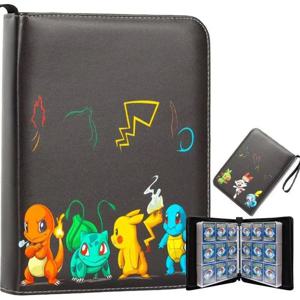 ===400P Pokemones 앨범 바인더 포토 카드 PU 지퍼 사진 앨범 카드 홀더 장난감 컬렉션 폴더 편지 Pokemones 카드 취미