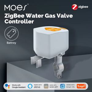 MOES Tuya ZigBee 스마트 배터리 수성 가스 밸브 컨트롤러 Alexa Google 홈을 통한 자동 저전력 소비 음성 제어