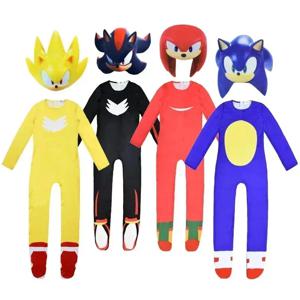 애니메이션 의상 Sonics 어린이 게임 캐릭터 의상 할로윈 의상 어린이를위한 코스프레 바디 슈트 마스크 머리 장식