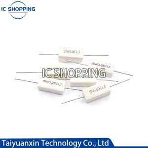 10PCS 5W 시멘트 세라믹 저항 전력 저항 0.1~100K 0.01 0.1 0.25 10 0.33 0.5 1 2 4.7 5 8 10 15 20 25 30 100R 1K 10Kohm