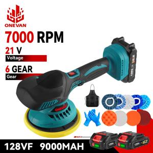 ONEVAN 전기 폴리 셔 7000rpm 무선 자동차 다기능 자동차 연마 자동 왁싱 로타리 도구 21V 18V 배터리