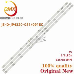 Leroy 43L35 용 램프 스트립, JS-D-JP4320-091EC/081EC E43F2000, 9 개, 8 개, 9 개, 6V LCD TV 백라이트 스트립, 3 개/로트