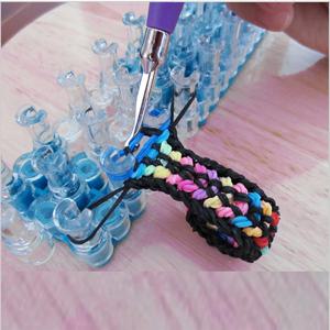 원래 뜨개질 기계 직조 고무 밴드 Loom 레이싱 DIY 수제 직조 도구 땋은 팔찌 어린이 장난감 어린이 소녀