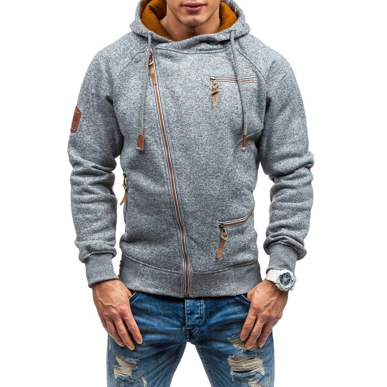 MRMT 2025 브랜드 뉴 남성용 후드 티 스웨터 사이드 지퍼 남성용 Hoody 풀오버 남성용 양이온 꽃 남성용 까마귀 스웨터