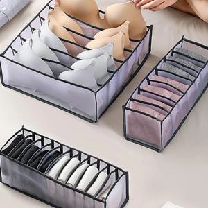 1PC-양말 용 옷장 주최자 홈 분리 된 속옷 보관 상자 7/9/11 그리드 청바지 브래지어 주최자 접이식 서랍 주최자