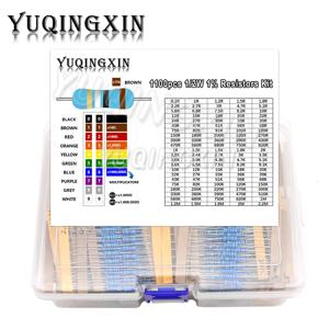 1100개 1/2W 금속 필름 저항기 키트 1% 0.1ohm - 2.2M 110 ValuesX10pcs 0.5W 저항 세트 모음 팩